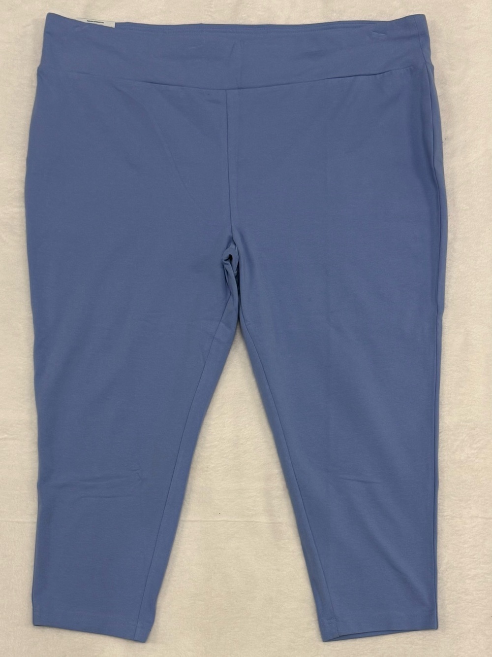 Women’s Terra & Sky High Rise Capri Leggings Office Blue Plus Size 3X (24W-26W)